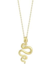Italian Gold - 14K Twisted Snake Necklace - Lyst