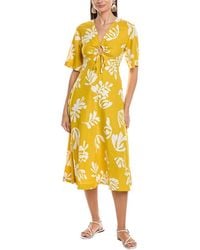 Marella - Molise Linen-Blend Midi Dress - Lyst