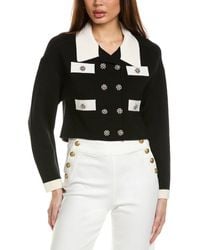 Alice + Olivia - Verdell Wool-Blend Sweater Jacket - Lyst