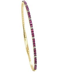 Sabrina Designs - 14k 0.99 Ct. Tw. Diamond & Ruby Stackable Bangle Bracelet - Lyst