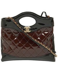 Chanel - Quilted Patent Leather Mini 31 Shopping Tote (Authentic Pre-Owned) - Lyst