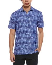 Tailorbyrd - Abstract Orchid Printed Performance Polo Shirt - Lyst