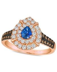 Le Vian - Blueberry Sapphire 14K Rose 1.08 Ct. Tw. Diamond & Sapphire Ring - Lyst