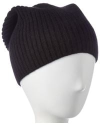 Portolano - 100% Cashmere Ribbed Slouchy Hat - Lyst