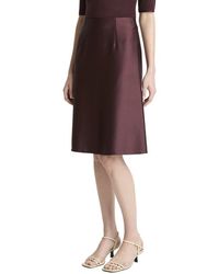 Vince - Pebbled Satin Above Knee Skirt - Lyst