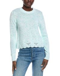 Autumn Cashmere - Tweed Pointelle Sweater - Lyst
