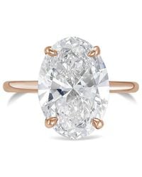 Diana M. Jewels - Diana M. 14K Rose 1.00 Ct. Tw. Lab-Grown Diamond Solitaire Ring - Lyst