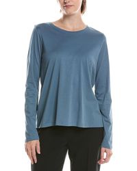Eileen Fisher - Round Neck T-Shirt - Lyst