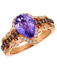 Le Vian - Royalblues 14K Rose 1.96 Ct. Tw. Diamond & Amethyst Ring - Lyst