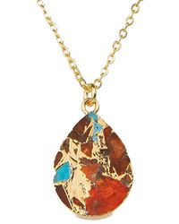 Saachi - 18k Plated Mojave Turquoise Pendant Necklace - Lyst