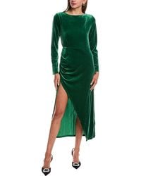 REVERIEE - Velvet Midi Dress - Lyst