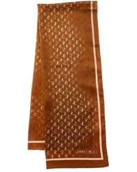 Jimmy Choo - Logo Silk Scarf - Lyst