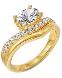 Lab Grown Diamonds - 18K Vermeil 1.43 Ct. Tw. Lab-Grown Diamond Engagement Ring - Lyst