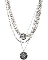 Saachi - Plated Coin Layered Necklace - Lyst