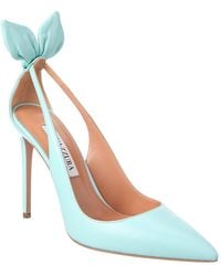 Aquazzura - Bow-Tie Leather Pump - Lyst