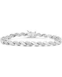 Jaclyn Smith - Platinum Plated 1.00 Ct. Tw. Lab-Grown Moissanite Bracelet - Lyst