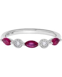 H.J. Namdar - 14K 0.60 Ct. Tw. Diamond & Ruby Band Ring - Lyst