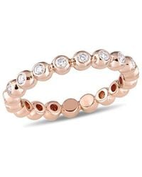 Rina Limor - 14k Rose Gold 0.51 Ct. Tw. Diamond Scalloped Eternity Ring - Lyst
