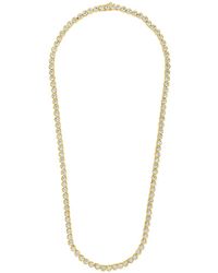 Sterling Forever - 14k Plated Cz Helene Tennis Necklace - Lyst