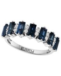 Effy Fine Jewelry - 14K 2.16 Ct. Tw. Diamond & London Topaz Ring - Lyst