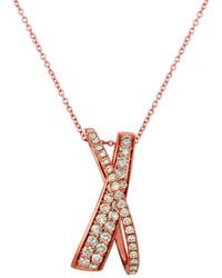 Le Vian - Le Vian 14k Strawberry Gold 0.65 Ct. Tw. Diamond Pendant Necklace - Lyst