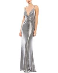 Mac Duggal - Faux Wrap Spaghetti Strap Gown - Lyst