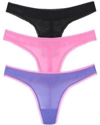 On Gossamer - On Gossamer 3Pk Gossamer Mesh Hip G Thong Underwear - Lyst