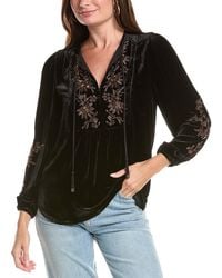 Johnny Was - Velvet Prairie Silk-Blend Blouse - Lyst