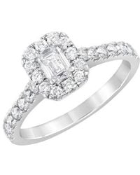 Lab Grown Diamonds - 14K 1.00 Ct. Tw. Lab Grown Diamond Halo Ring - Lyst