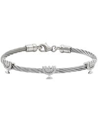 Gemstones - 0.05 Ct. Tw. Diamond Bangle - Lyst