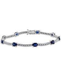 Sabrina Designs - 14k 5.40 Ct. Tw. Diamond & Sapphire Tennis Bracelet - Lyst