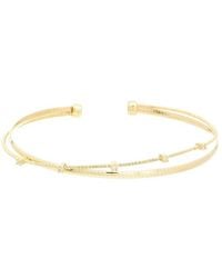 Meshmerise - 0.05 Ct. Tw. Diamond 18K Over Bangle Bracelet - Lyst
