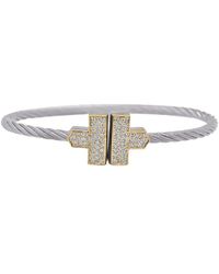 Alor - Classique 18k 0.36 Ct. Tw. Diamond Cable Bangle Bracelet - Lyst
