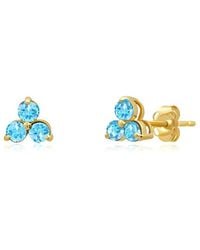MaxColor - 14K 0.40 Ct. Tw. Swiss Topaz Studs - Lyst
