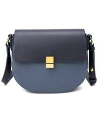 Tiffany & Fred Paris - Croc Embossed Leather Messenger Bag - Lyst