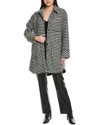 Free People - We The Free Get Around Houndstooth Wool-Blend Shirt Jacket - Lyst