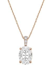 Diana M. Jewels - Diana M. 14K Rose 4.20 Ct. Tw. Lab-Grown Diamond Pendant Necklace - Lyst