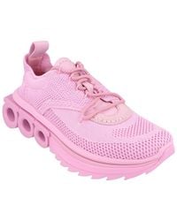 Ferragamo - Nima Gancini Knit & Leather Sneaker - Lyst