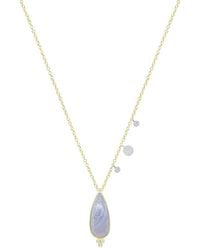 Meira T - 14K 4.55 Ct. Tw. Diamond & Chalcedony Necklace - Lyst