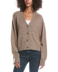 Brodie Cashmere - Luxe High V-Neck Cashmere Sweater Cashmere Cardigan - Lyst