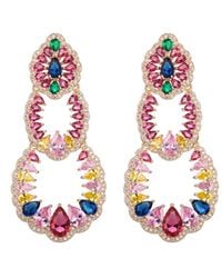 Eye Candy LA - Candice Multi Color Cz Crystal Drop Earrings - Lyst