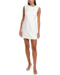 MILLY - Nyra Crepe Crystal Embellished Mini Dress - Lyst
