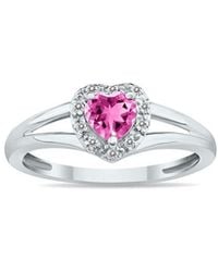 Gem Spark - 14K 0.51 Ct. Tw. Diamond & Topaz Ring - Lyst