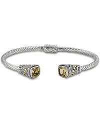 Samuel B. - 18K & 3.80 Ct. Tw. Citrine Twisted Cable Bangle Bracelet - Lyst