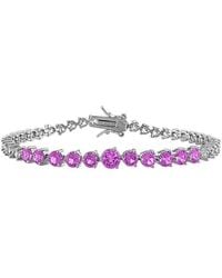Rina Limor - 8.39 Ct. Tw. Lab-Grown And Sapphire Graduated Tennis Bracelet - Lyst