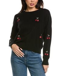 Brodie Cashmere - Love Cherry Crewneck Wool & Cashmere-Blend Sweater - Lyst