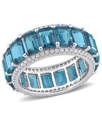 Rina Limor - 14k 12.55 Ct. Tw. Diamond & Topaz Eternity Ring - Lyst