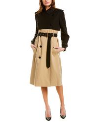 Burberry Two-tone Reconstructed Trench Coat - Black