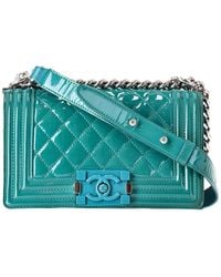 CHANEL - Diamond Quilted Patent Plexiglass Medium Boy Flap Bag (Authentic Pre- Loved) - Lyst