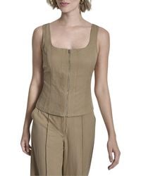 DKNY - Zip Vest Top - Lyst